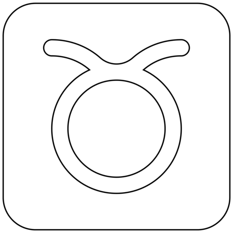 Taurus Emoji From Zodiac Coloring Page